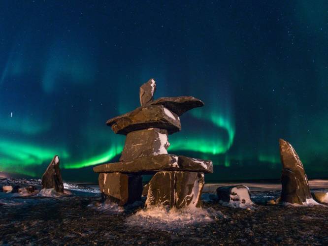 Northern Lights as seen from the Churchill coast.