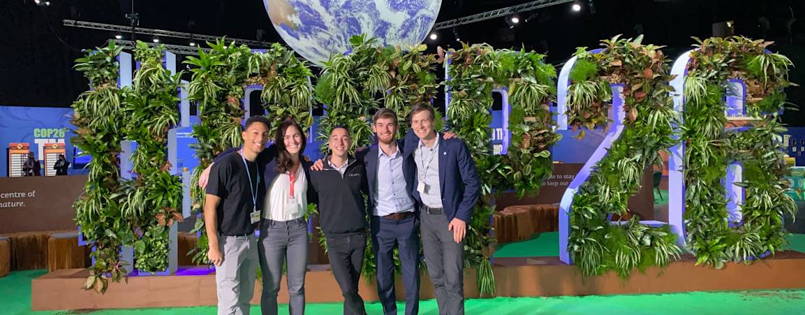 A group of youth delegates at COP26 in Glasgow, Scotland