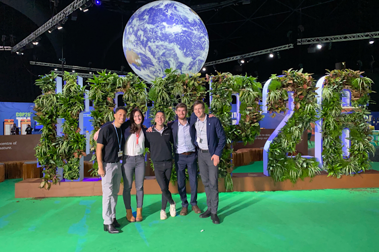 A group of youth delegates at COP26 in Glasgow, Scotland