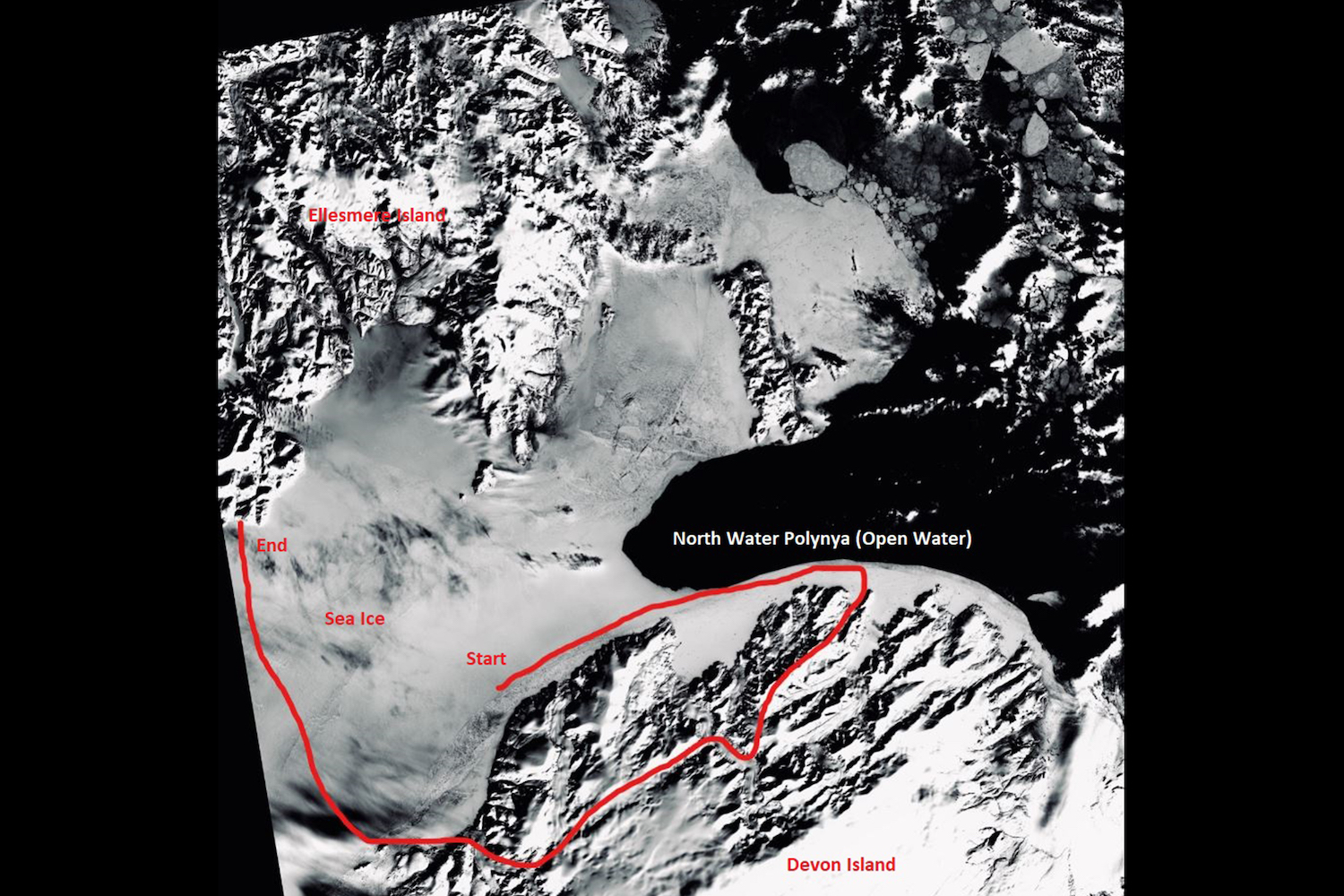 Dave Garrow Devon Island expedition map
