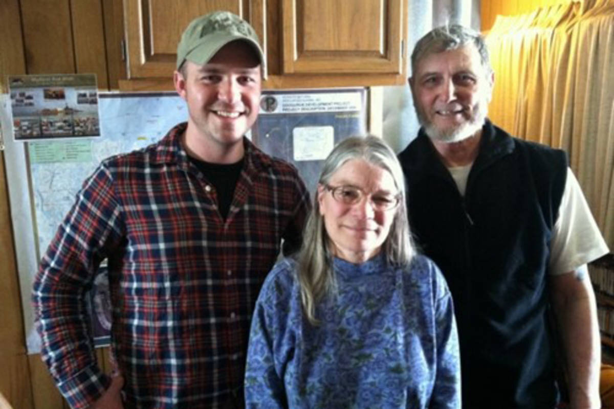Jay Olson with Teena and Jim Helmerick, year round residents of Alaska's North Slope