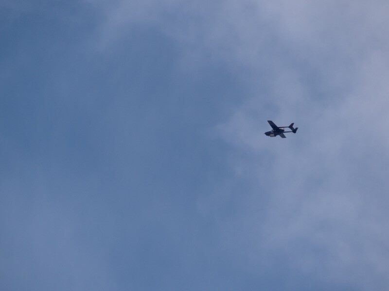 Plane flying overhead
