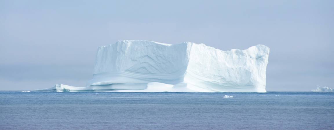 Floating glacier