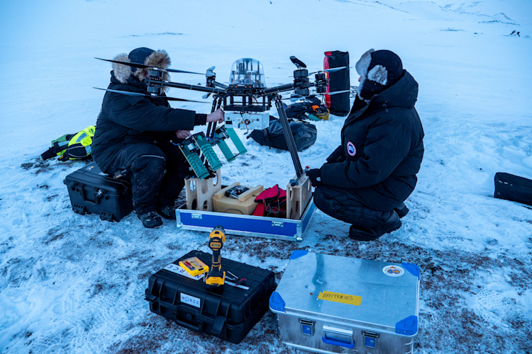 The drone team for our den detection project
