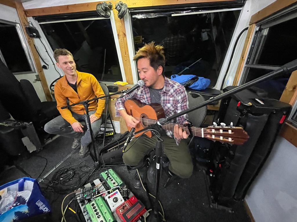 Musician Kishi Bashi performing on Buggy One