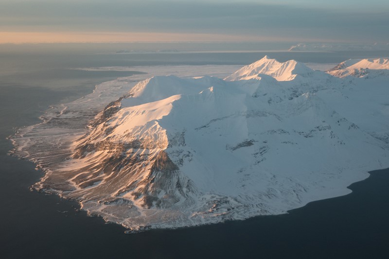 Alkhornet Mountain, gateway to Longyearbyen, Svalbard