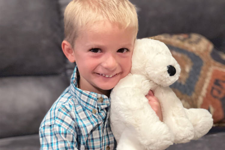 Plush bear from Adopt a Polar Bear program