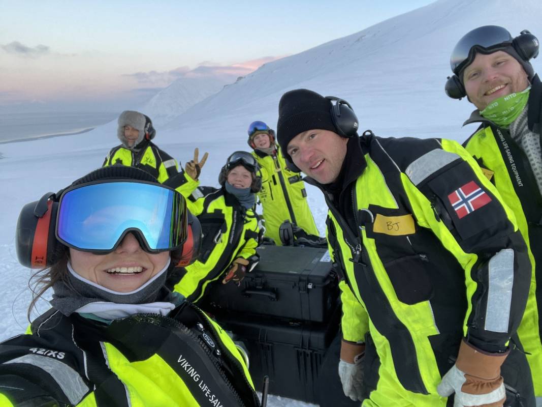 Our team in the field in Svalbard