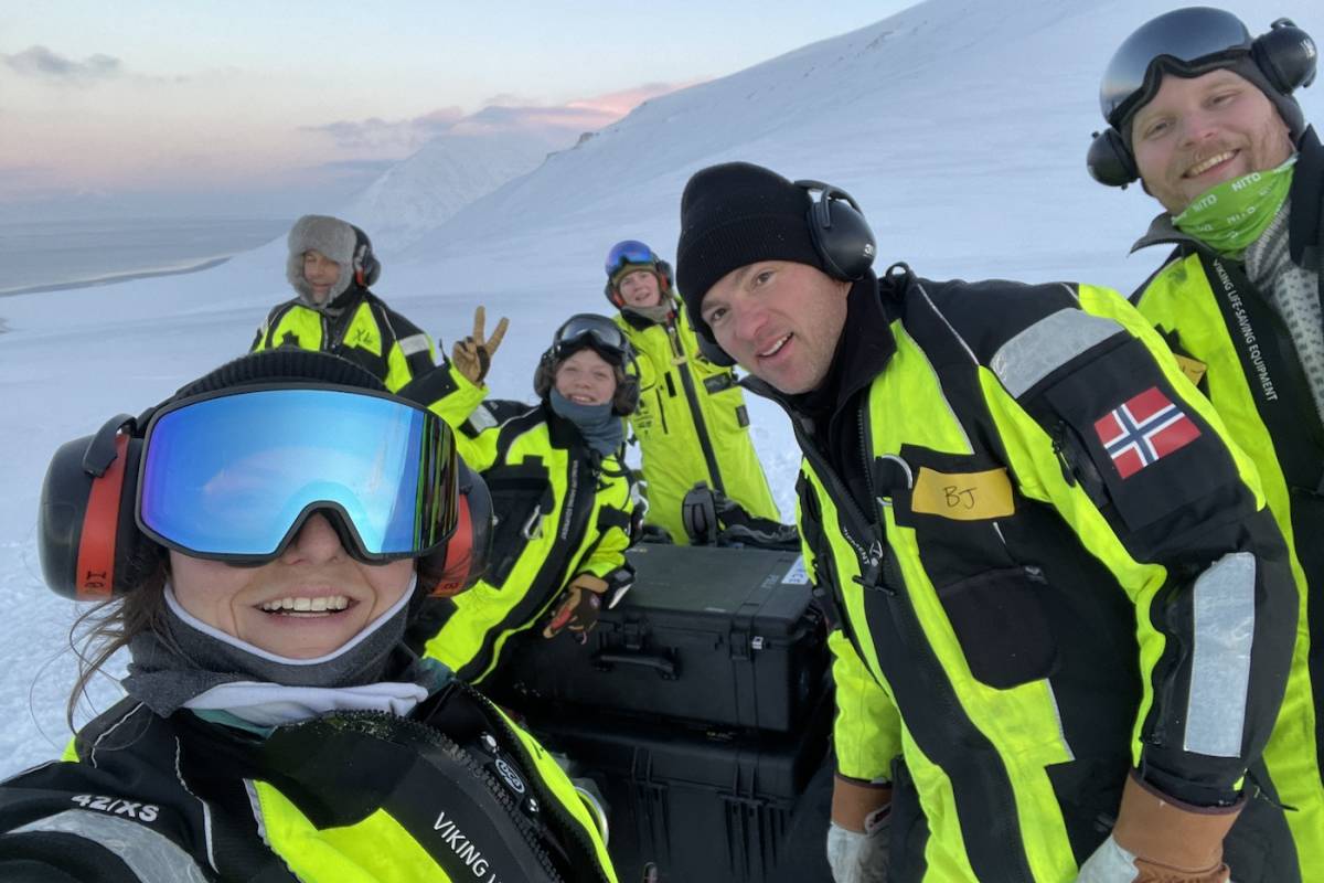 Our team in the field in Svalbard