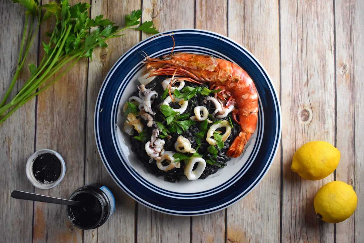 Instant Pot Squid Ink Risotto | Journey East
