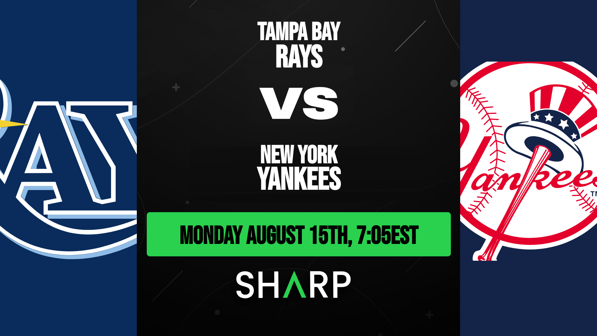 Tampa Bay Rays @ New York Yankees Matchup Preview - August 15th, 2022
