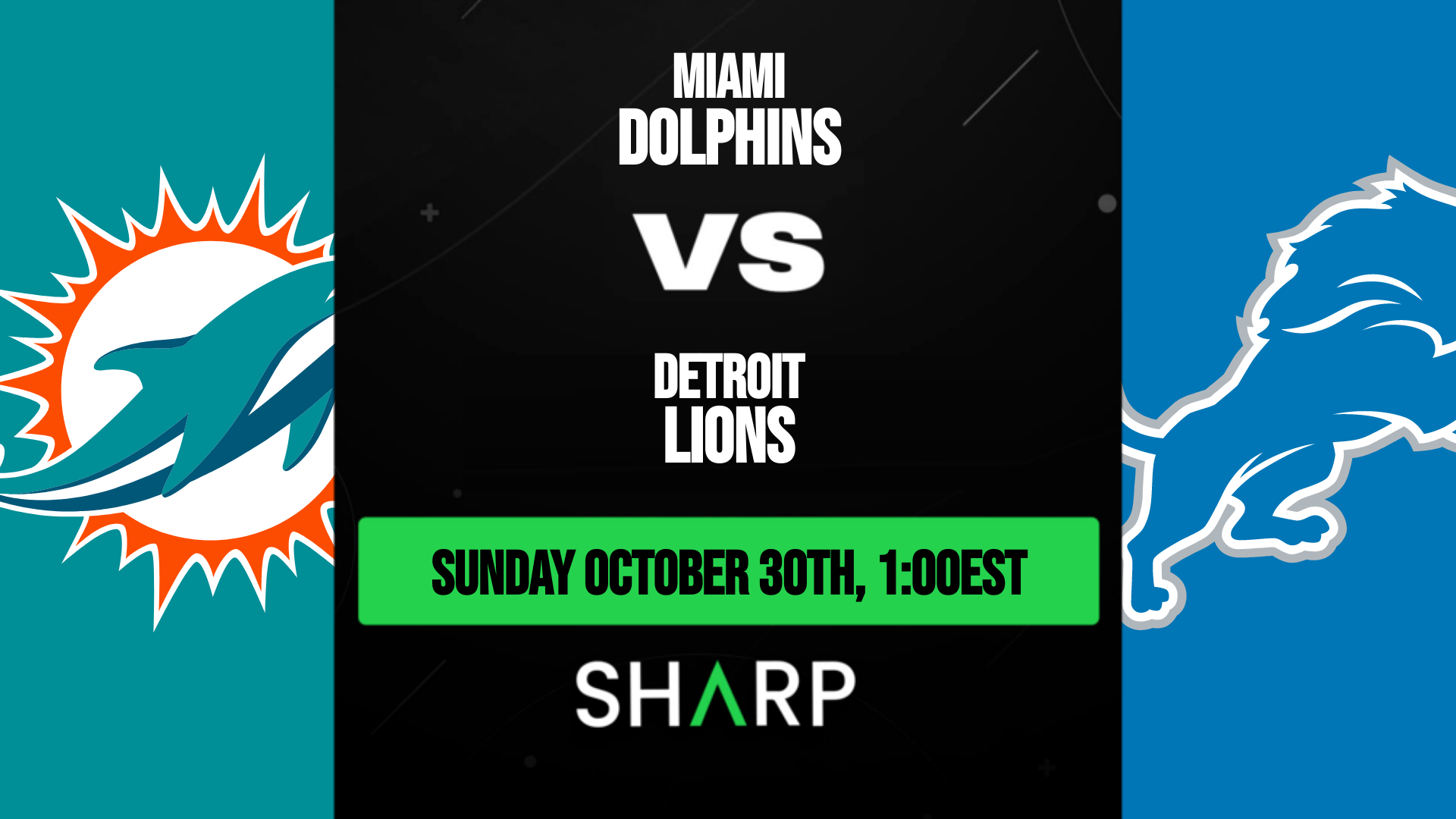 Miami Dolphins vs Detroit Lions - October 30, 2022