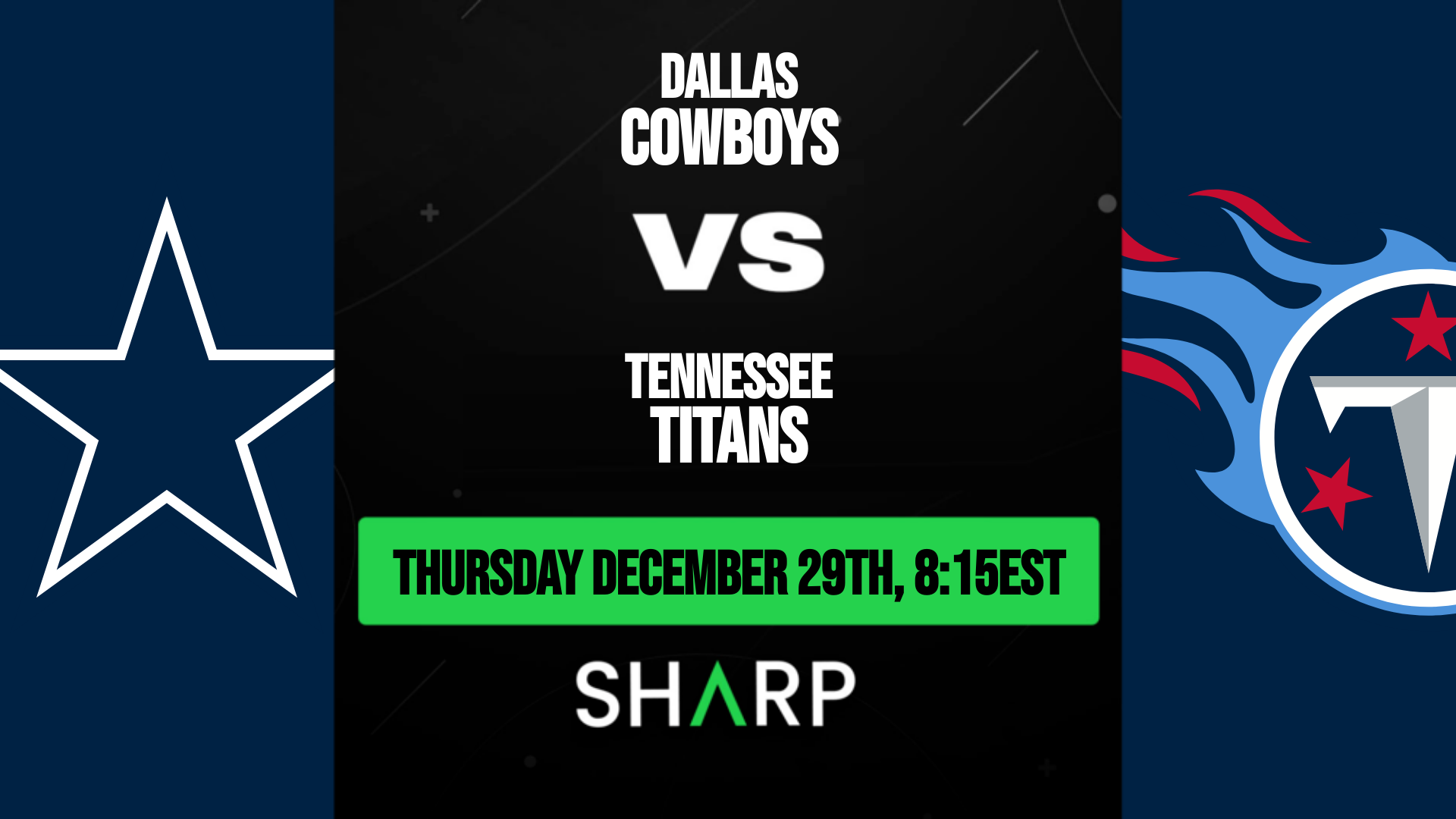 Dallas Cowboys vs Tennessee Titans Matchup Preview - December 29th
