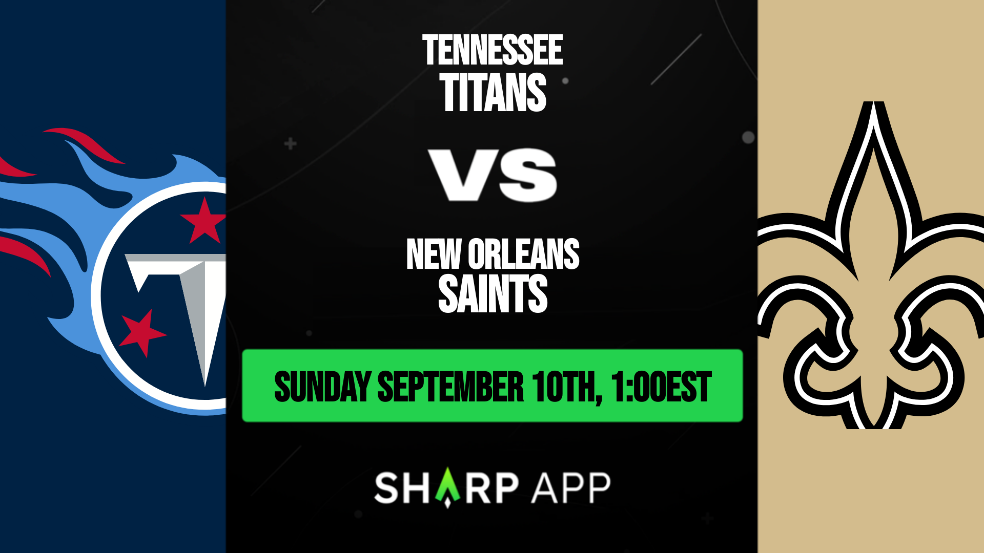 New Orleans Saints vs Tennessee Titans on September 10, 2023