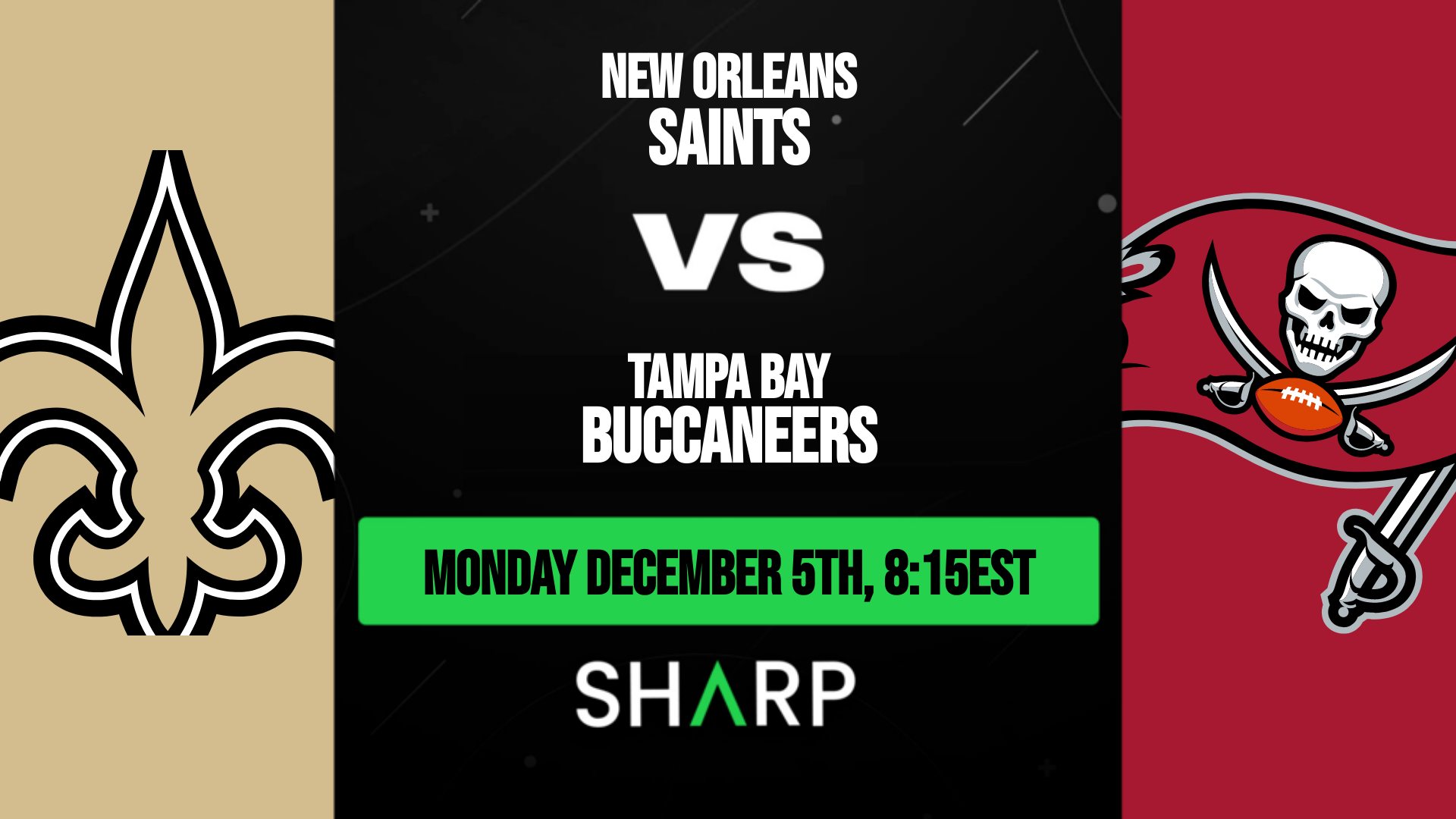 New Orleans Saints at Tampa Bay Buccaneers on December 5, 2022