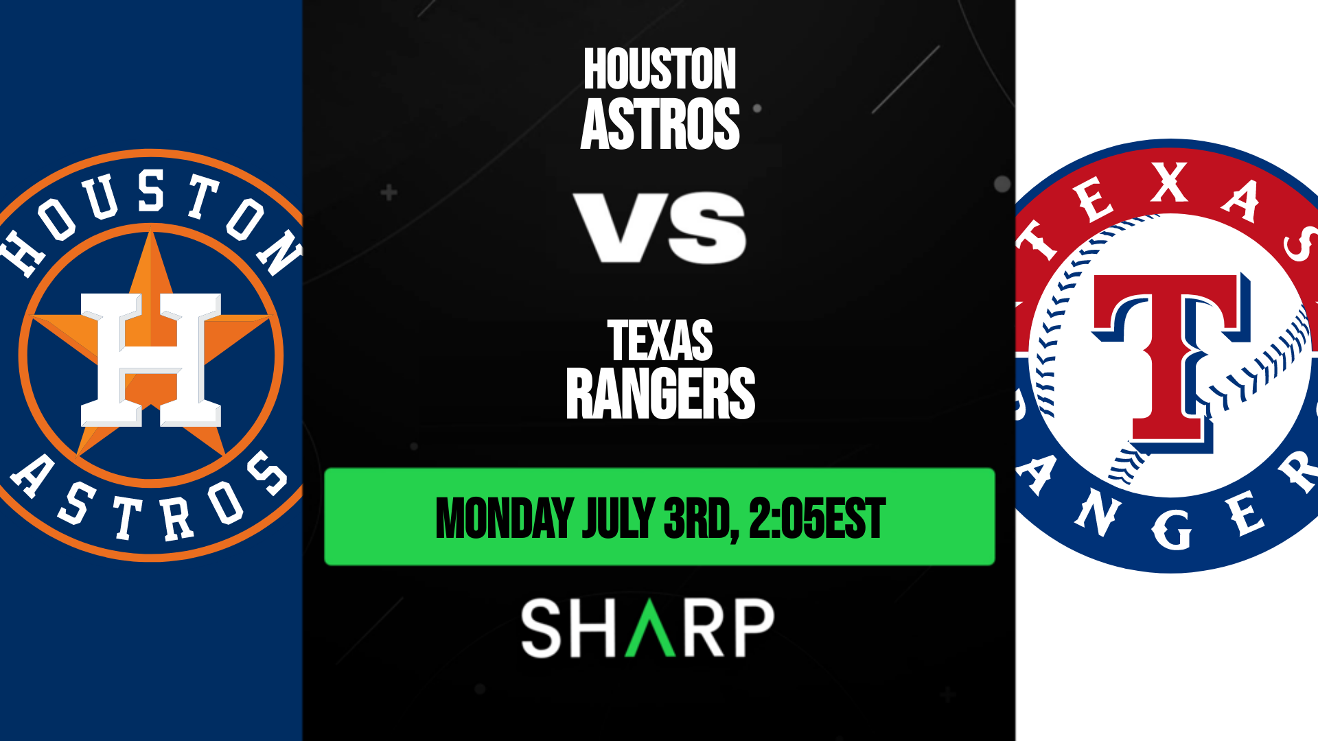 Rangers vs. Astros: Odds, spread, over/under - July 3