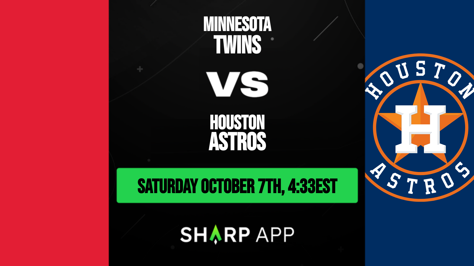 Minnesota Twins vs Houston Astros - October 07, 2023