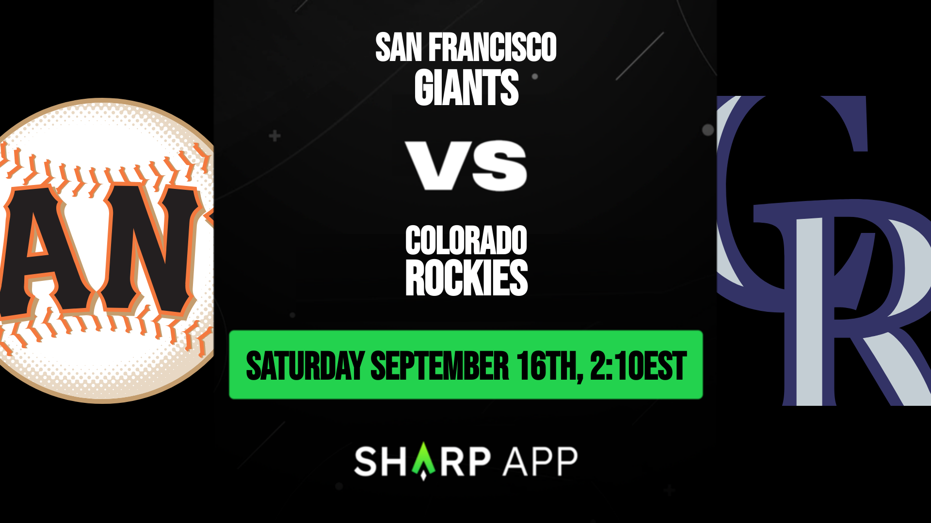 Rockies vs. Giants Probable Starting Pitching - September 16