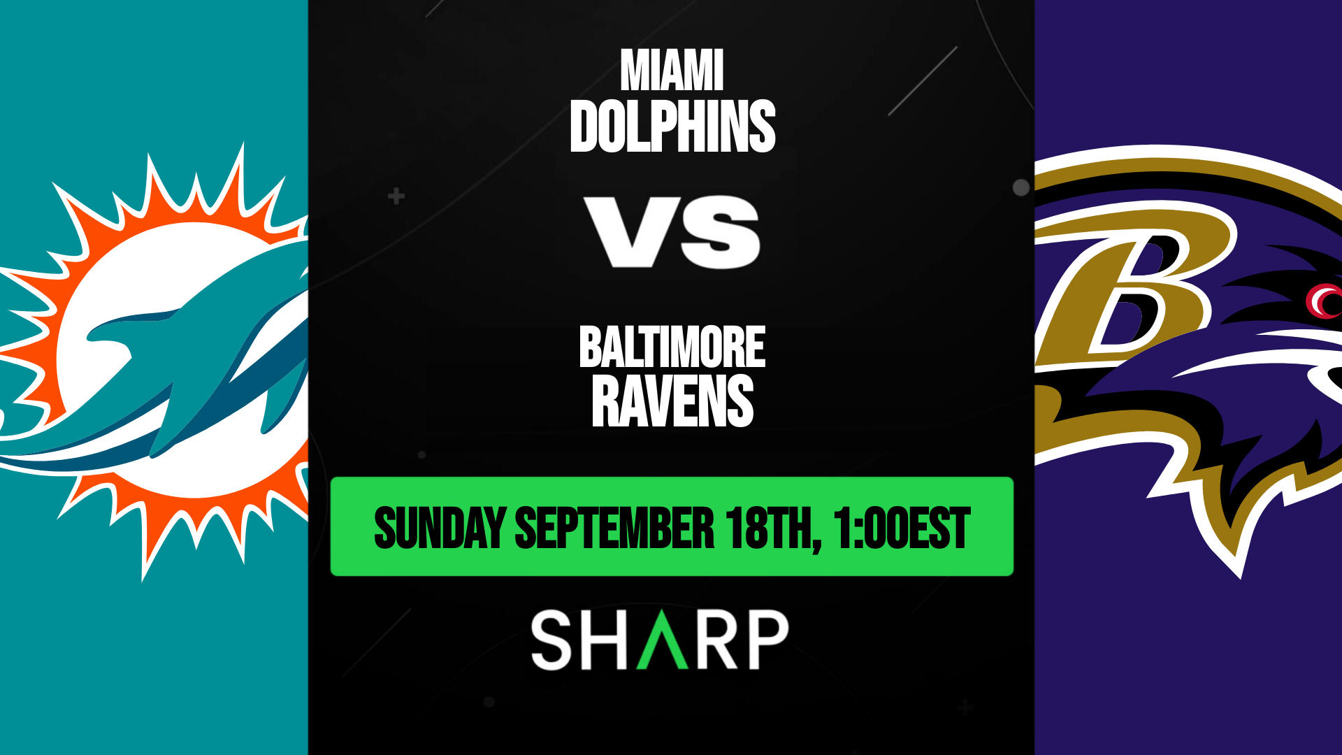 Miami Dolphins vs Baltimore Ravens - September 18, 2022