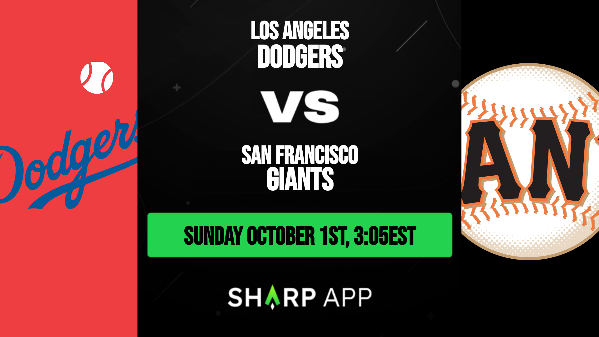 Dodgers vs. Giants: Odds, spread, over/under - October 1