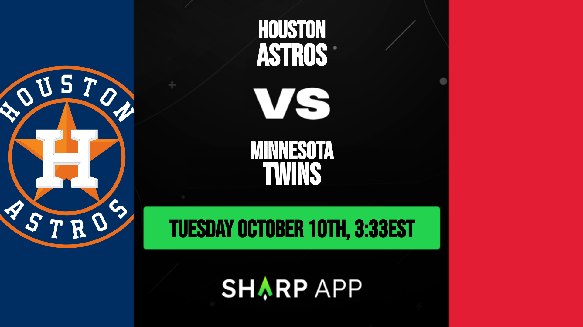 Houston Astros vs Minnesota Twins - October 10, 2023