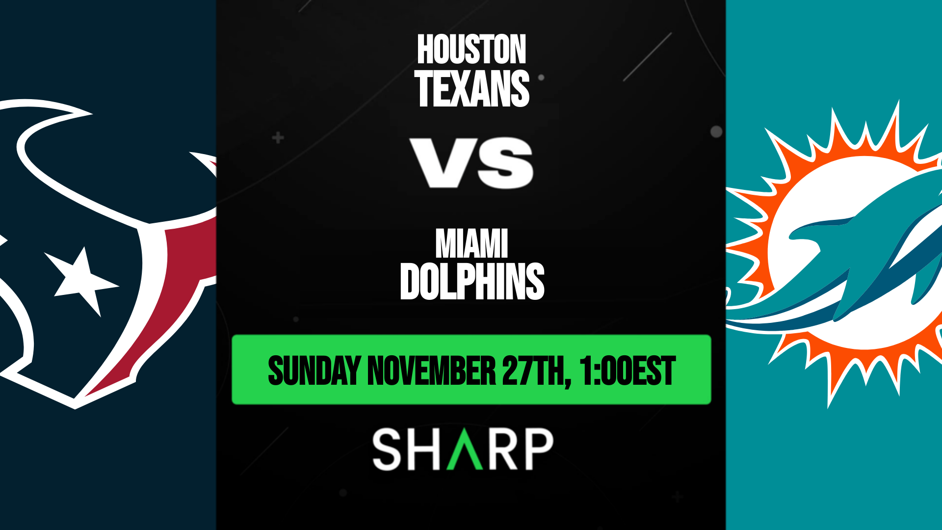 What channel is Miami Dolphins game today vs. Texans? (11/27/2022