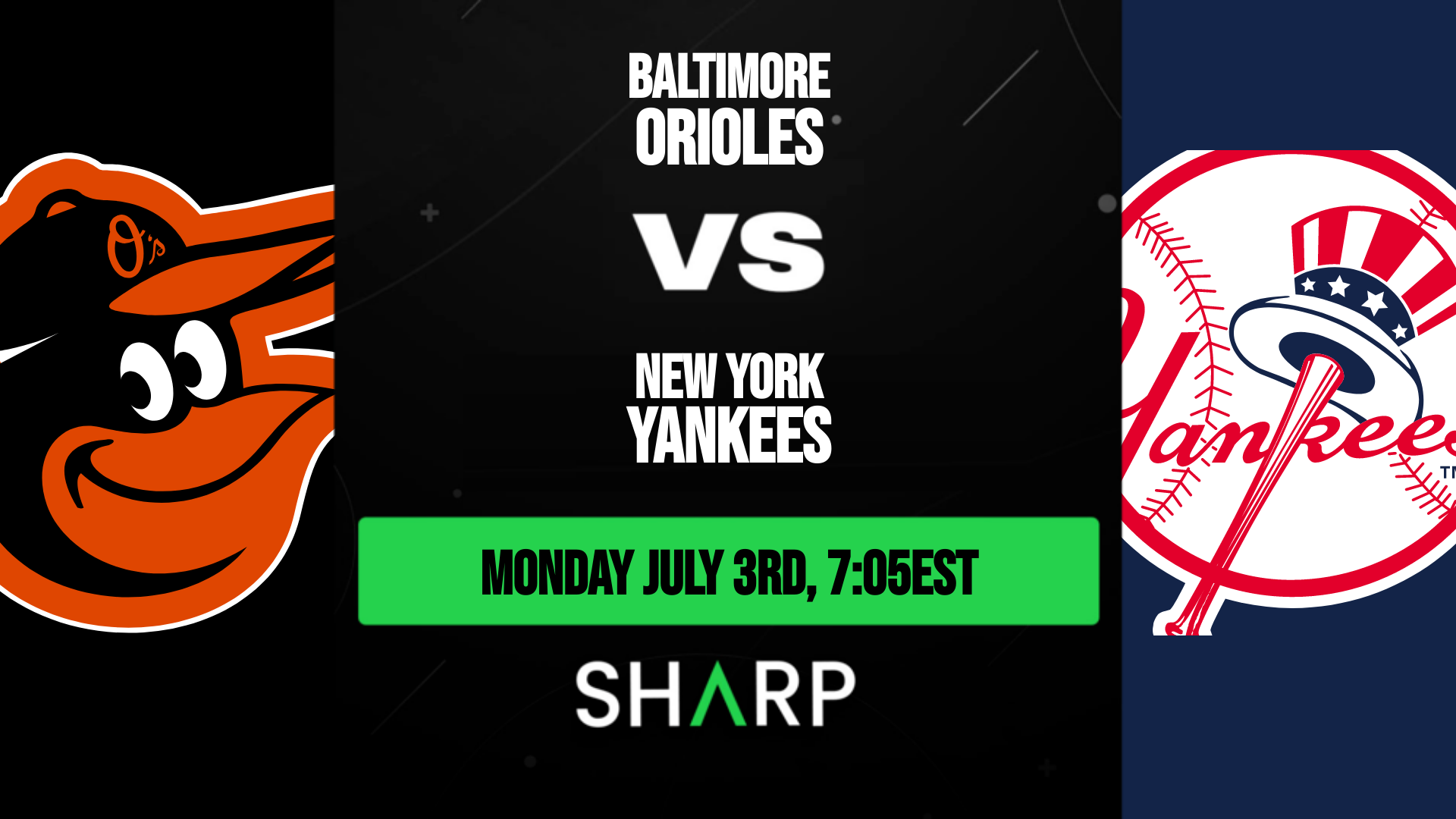 Yankees vs Baltimore Orioles July 03, 2023