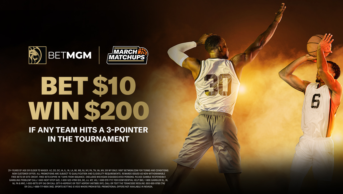 Betting the Championship? Bet $10 and Win $200 If Any Team Hits a 3-Pointer!