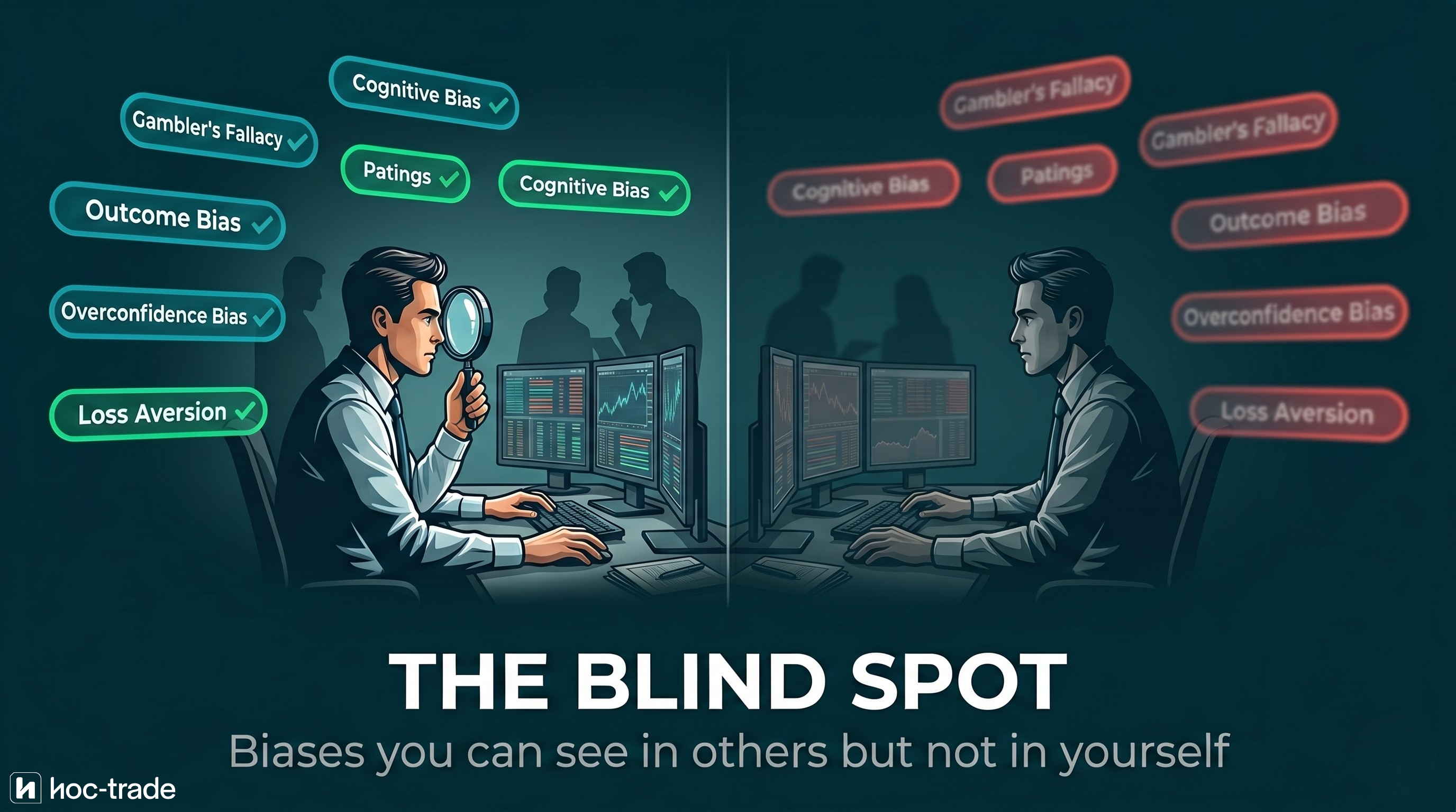 Blind spot bias in trading — biases visible in others but invisible in yourself