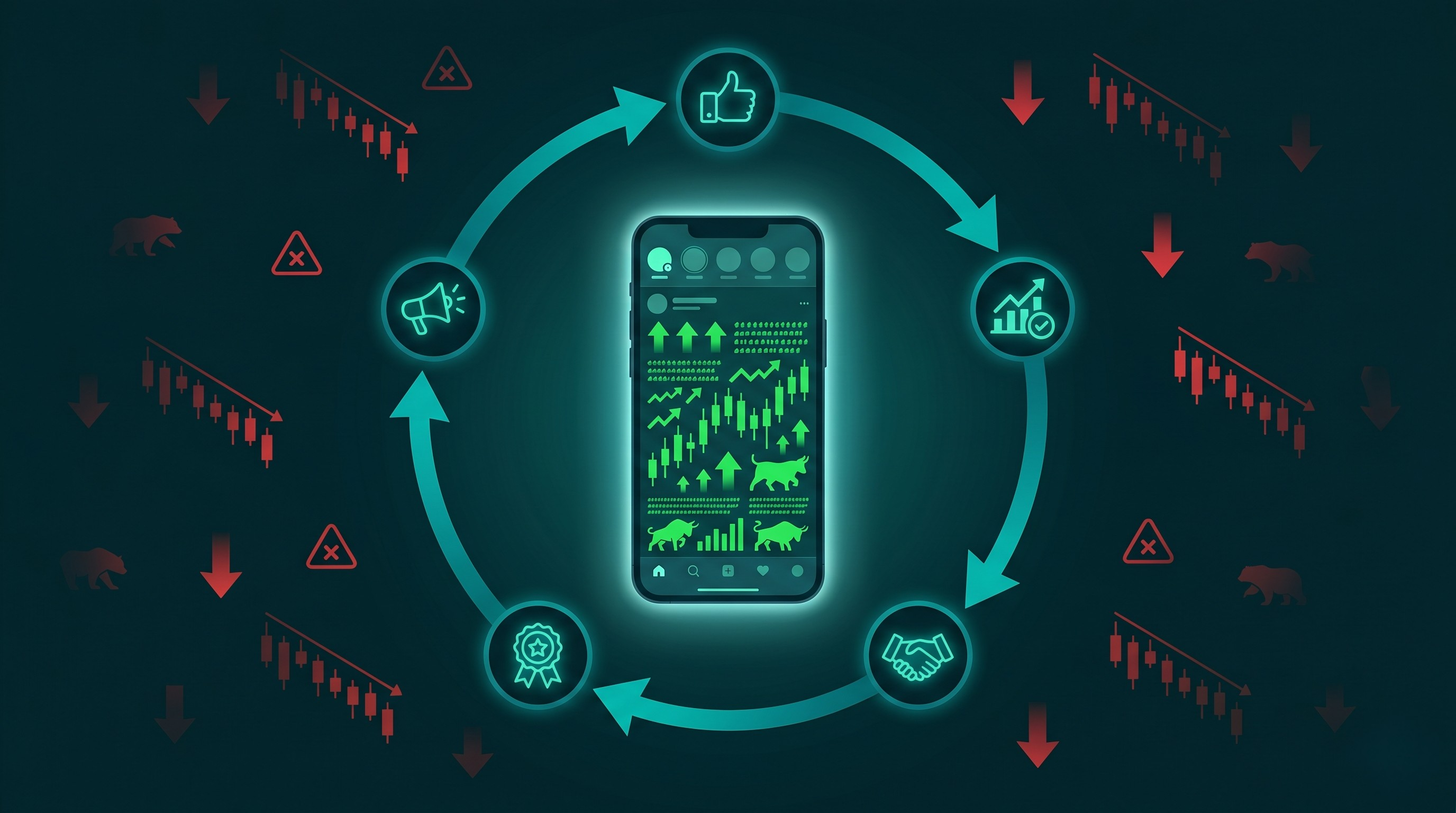 Social media echo chamber in trading