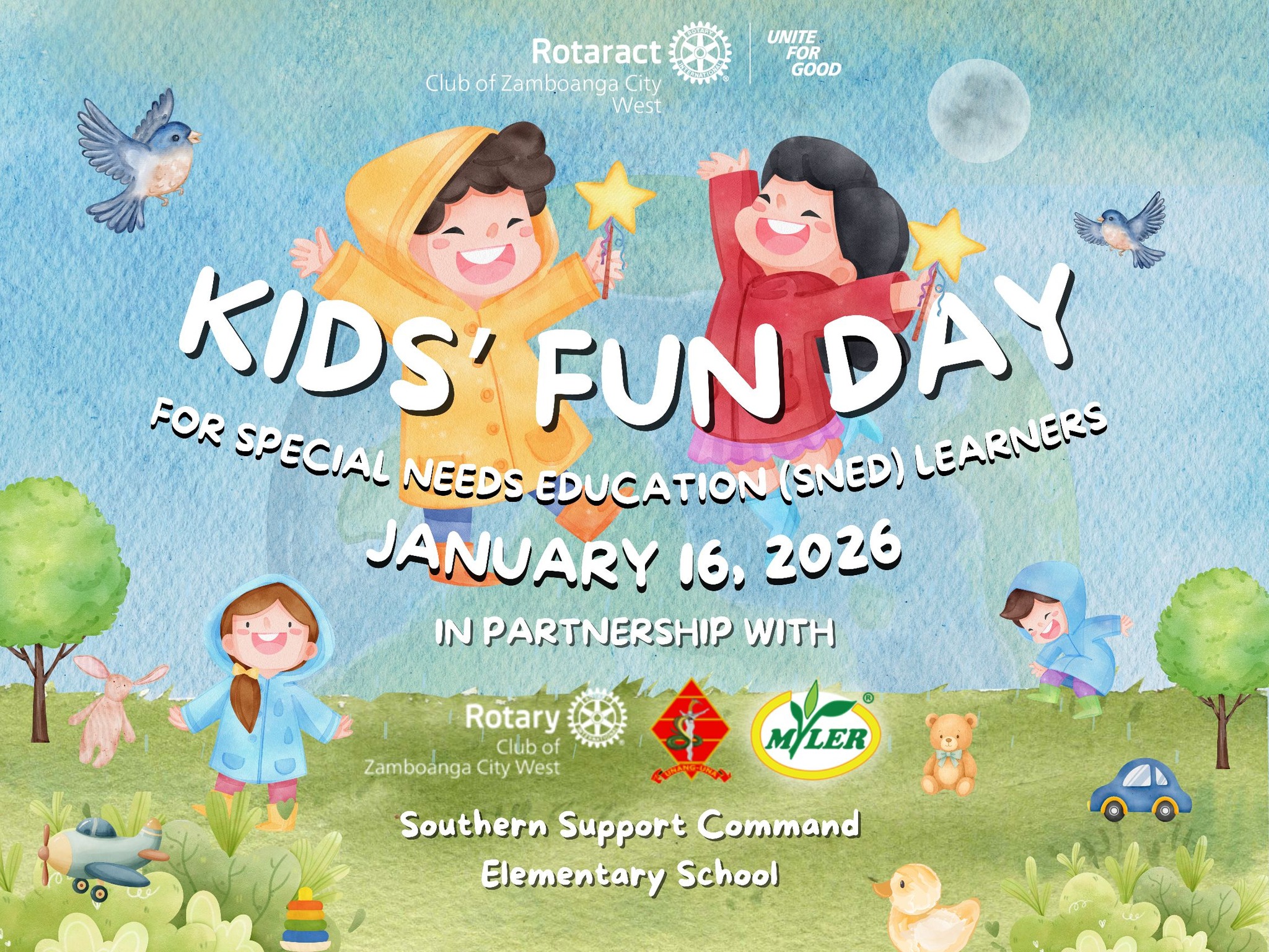 The Rotaract Club of Zamboanga City West is excited to bring Kids' Fun Day for our SNED learners project header