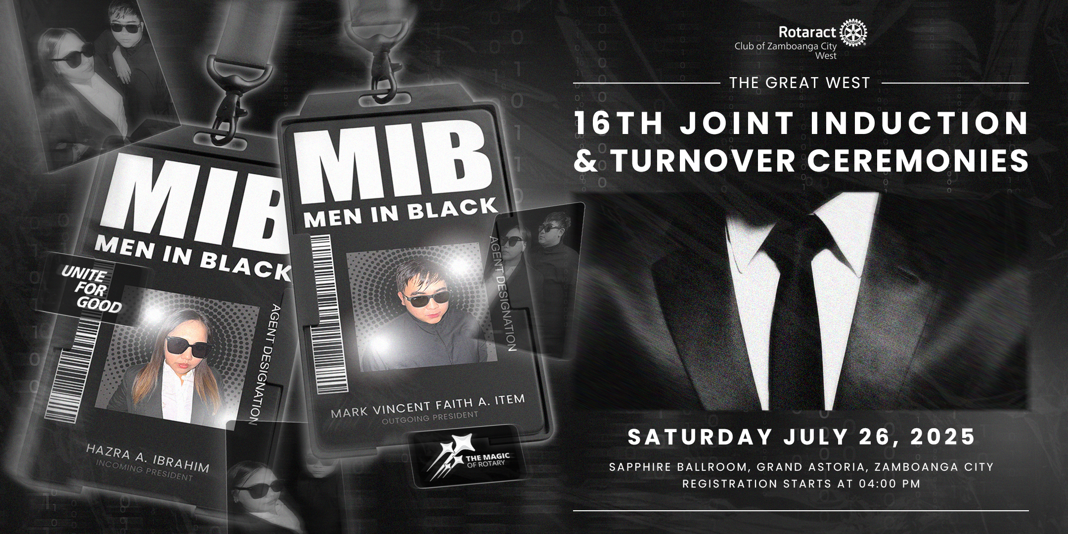 Official promotional material for induction ceremony