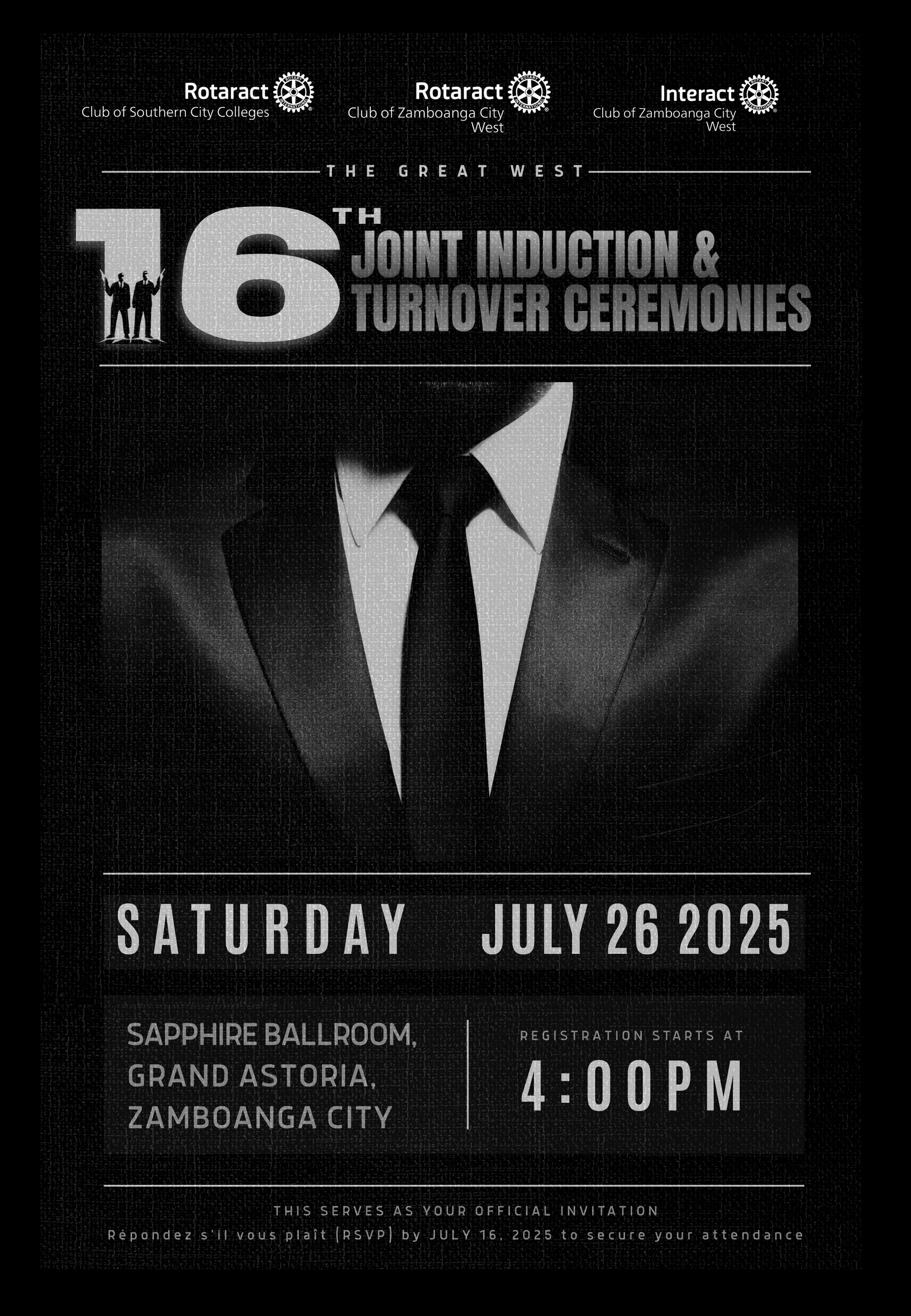 16th Joint Induction and Turnover Ceremonies invitation