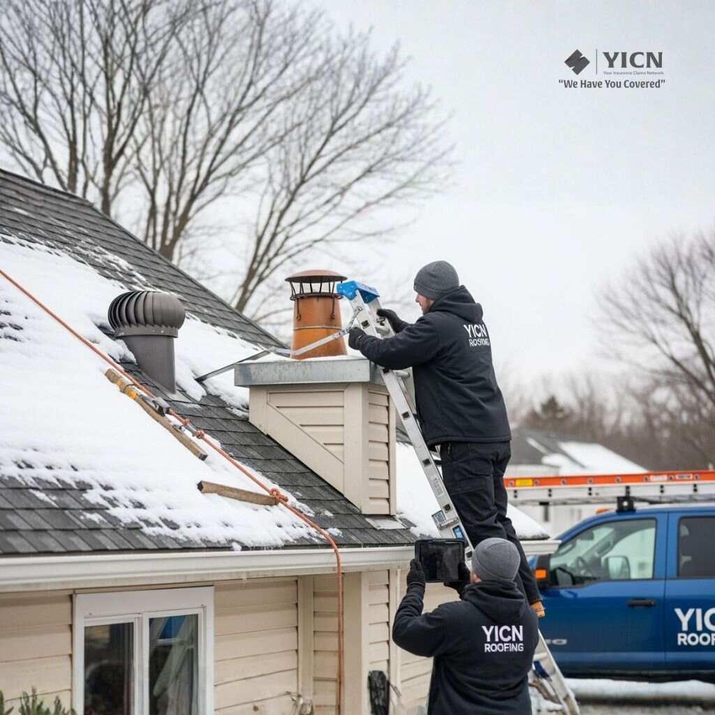 What to know about snow build up on roof | YICN Roofing