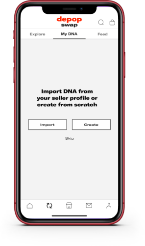 Hi-Fi usability testing iteration regarding DNA screen (Before)