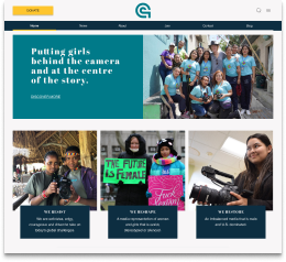 Screenshot of the GlobalGirl Media website