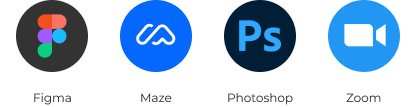 Figma, Photoshop, Zoom and Slack logos