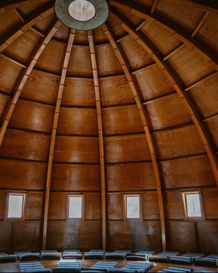 Interior dome of the Integratron structure photographed by @away2travel.
