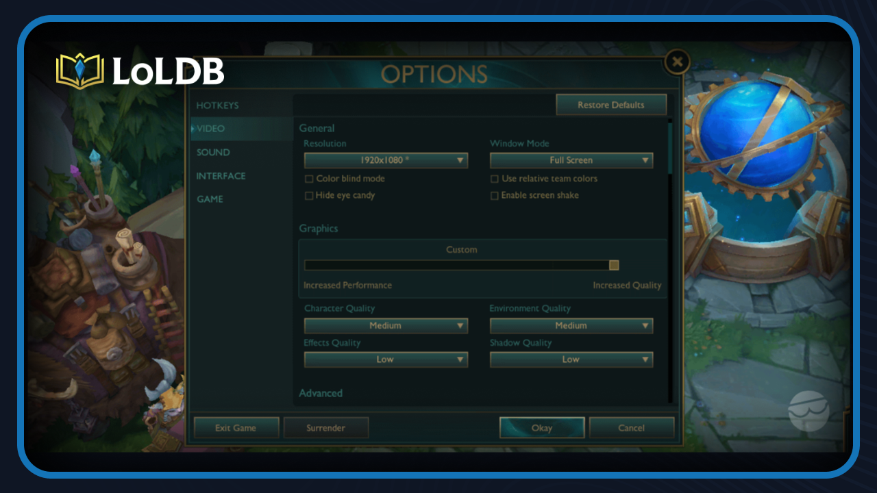 Adjust Your In-Game and System Settings