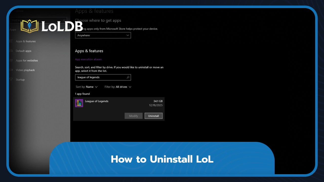 How to Uninstall lol