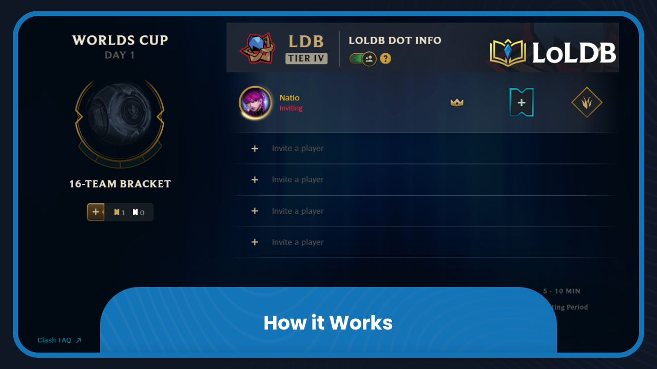 a picture of a player creating a clash team in league of legends