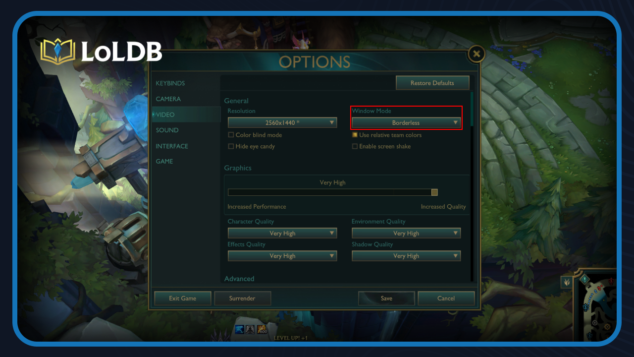 How to Full Screen League of Legends Using Borderless Mode