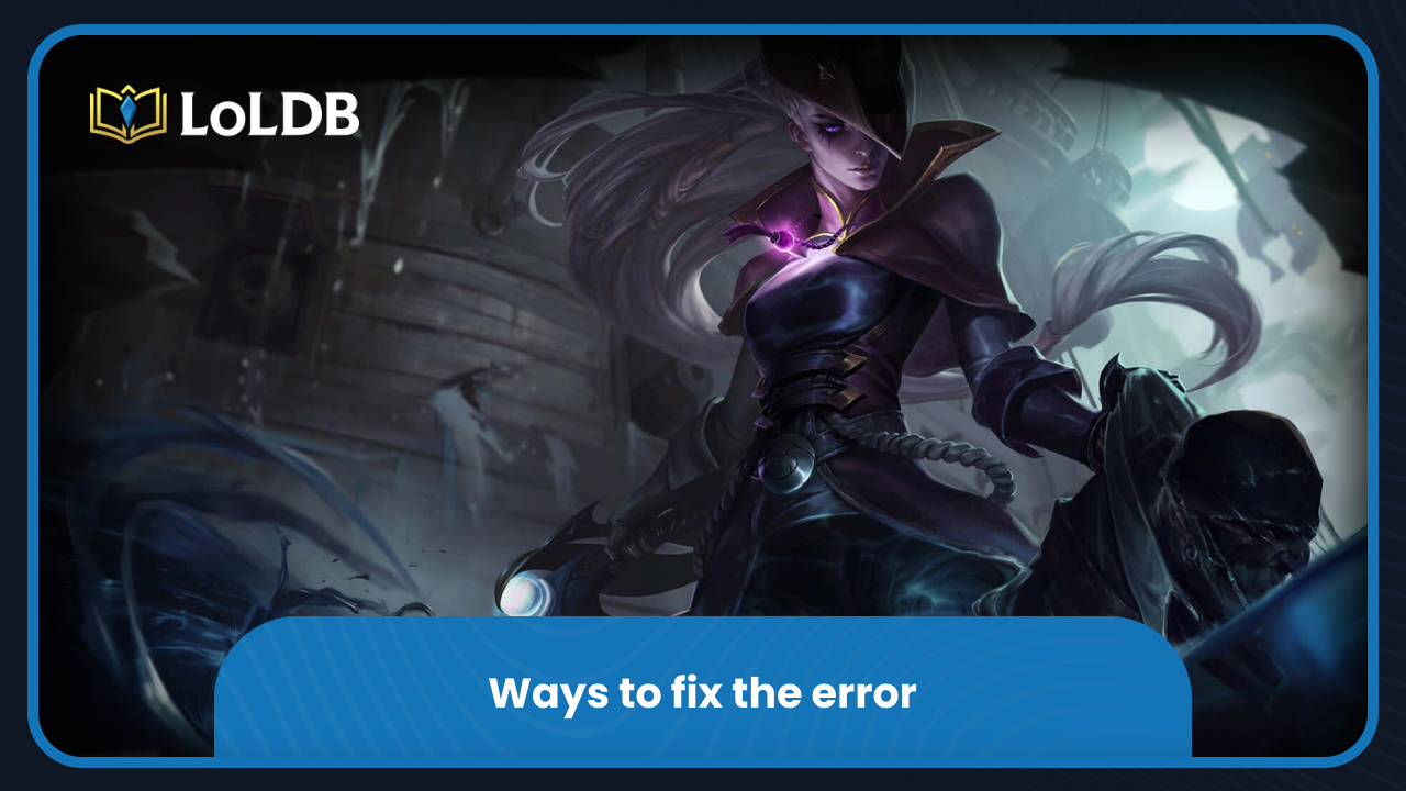 Ways to fix the error