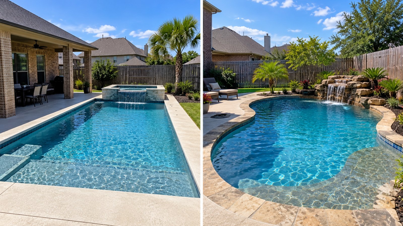 Geometric Pools vs. Freeform Pools: Which Shape Makes Your League City Backyard Look Best?