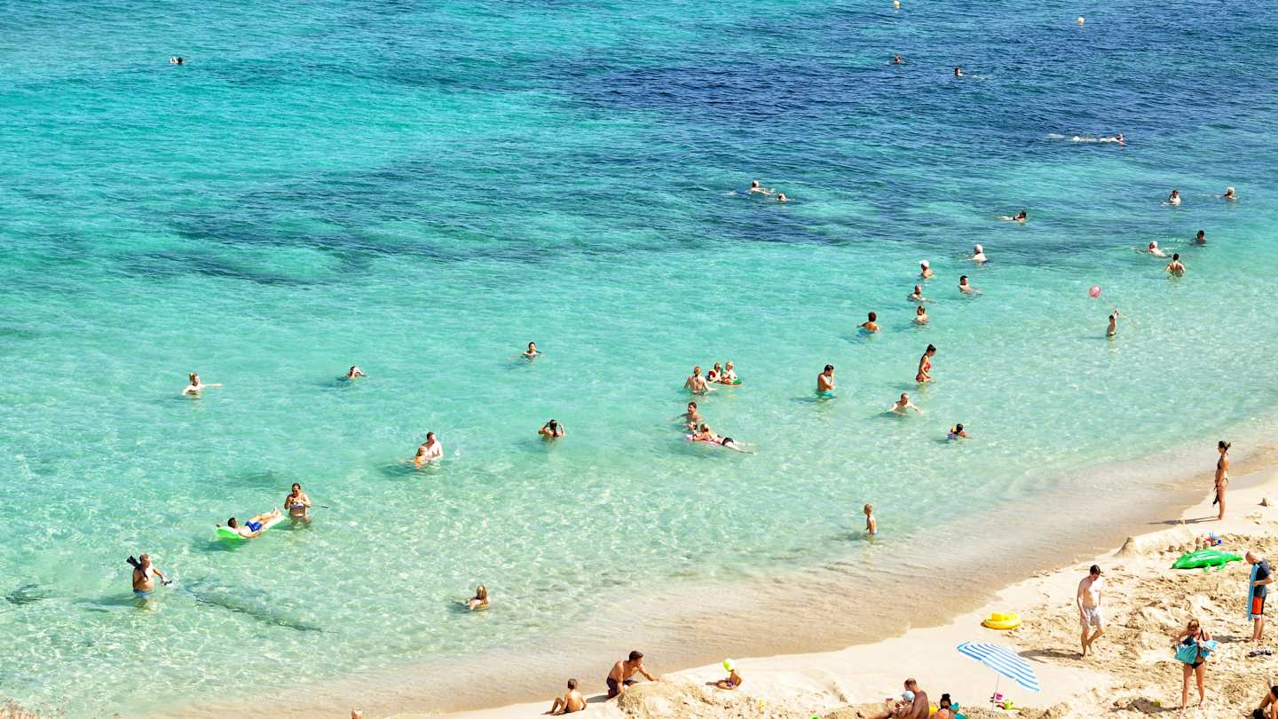 People at the beach in Majorca