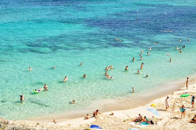 People at the beach in Majorca