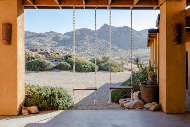 Looking out to the landscape around Where Two Deserts Meet
