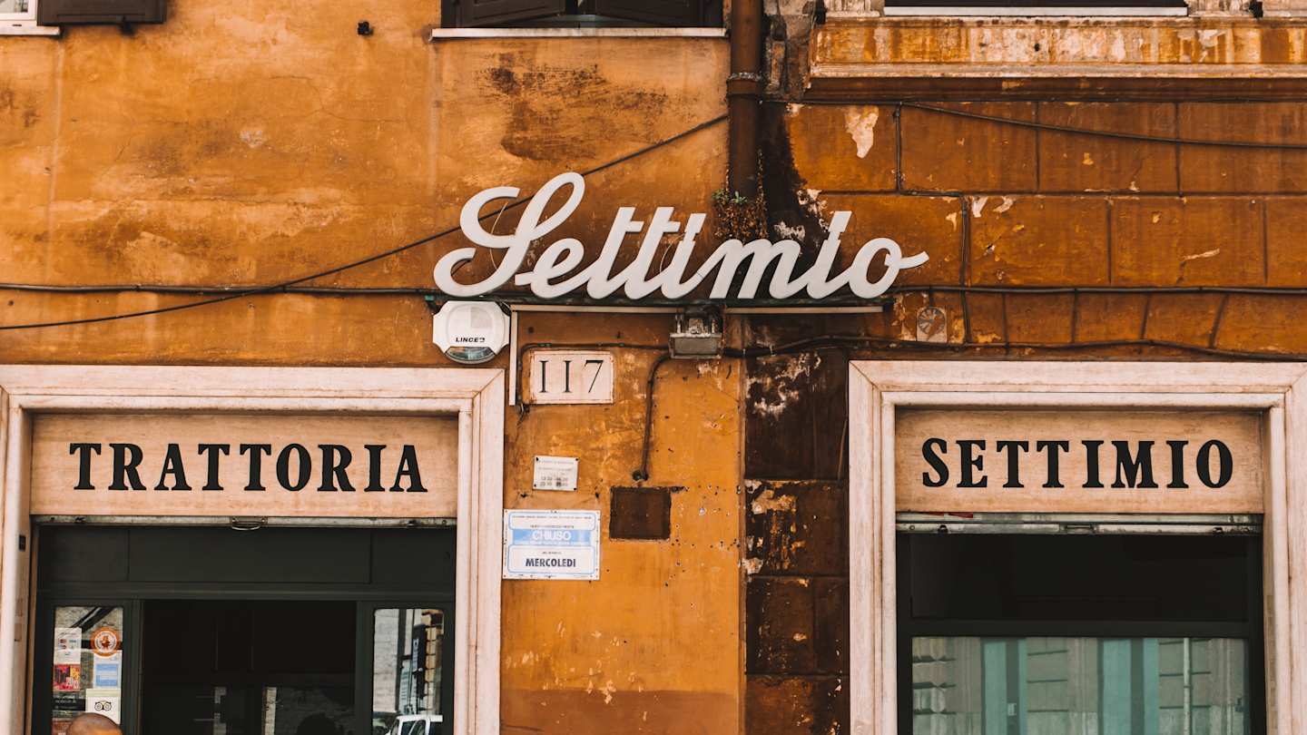 Rome restaurant signage