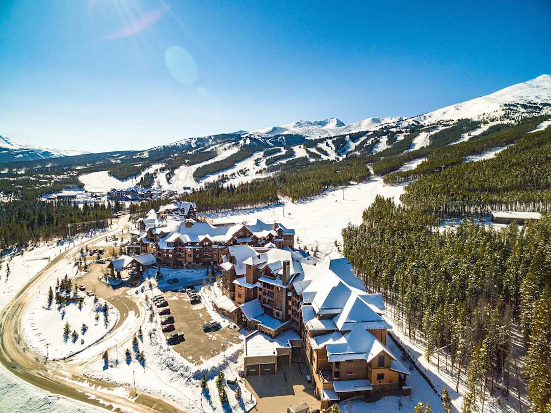 Snow-covered ski resort in Breckenridge, Colorado