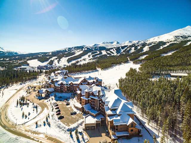 Snow-covered ski resort in Breckenridge, Colorado
